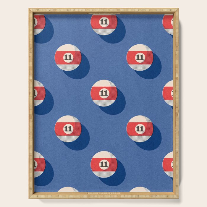 BALLS Billiards - pattern Serving Tray Gallery Image 1