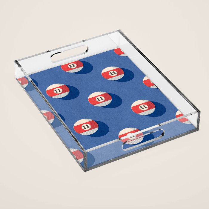 BALLS Billiards - pattern Acrylic Tray Gallery Image 1