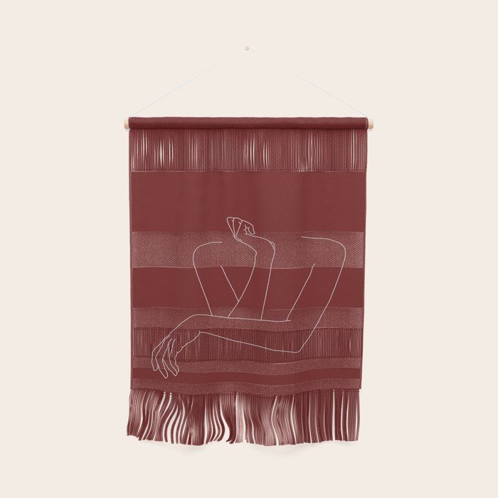 Crossed arms illustration - Anna Red Wall Hanging Gallery Image 1