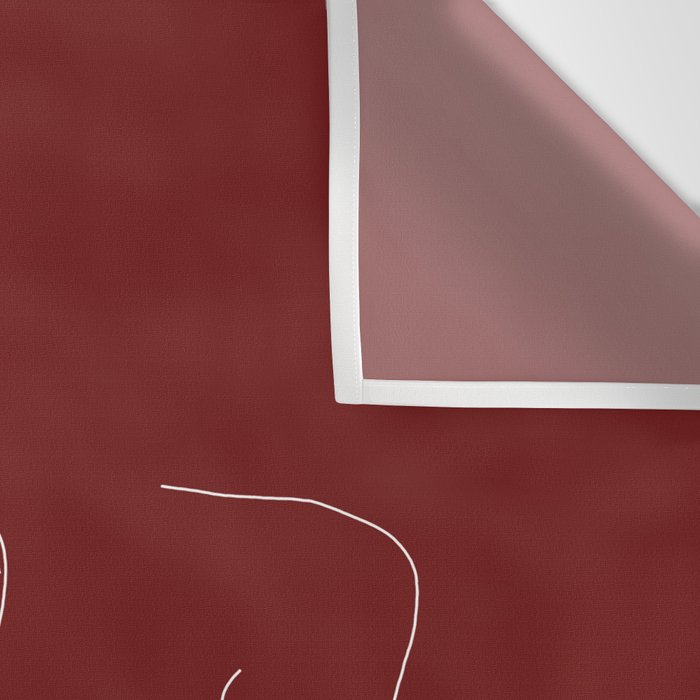 Crossed arms illustration - Anna Red Wall Tapestry Gallery Image 3