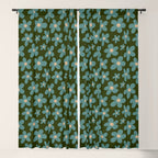 Daisy Pop - Turquoise and Dark Green Window Curtain Gallery Image 5