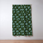 Daisy Pop - Turquoise and Dark Green Window Curtain Gallery Image 3
