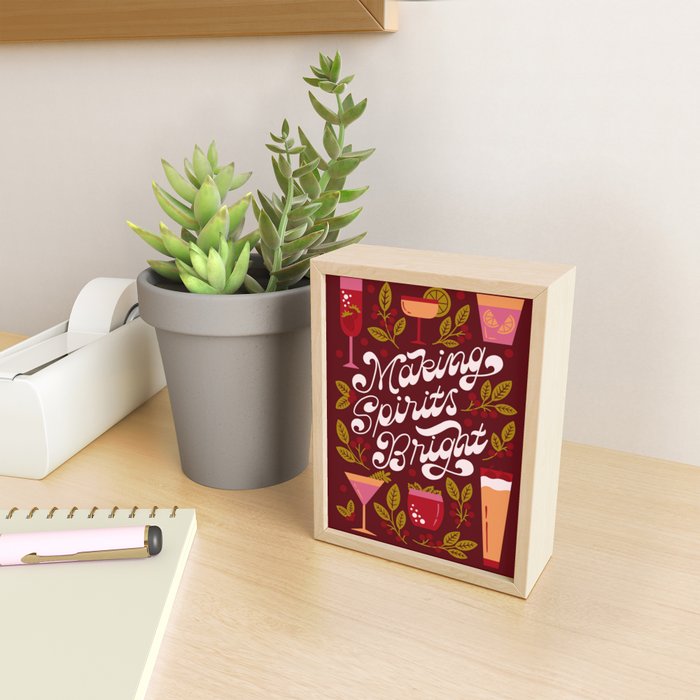 Making Spirits Bright Holiday Drinks Mini Art Print Gallery Image 2