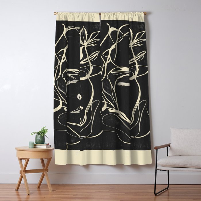Abstract Face 89 Window Curtain Gallery Image 5