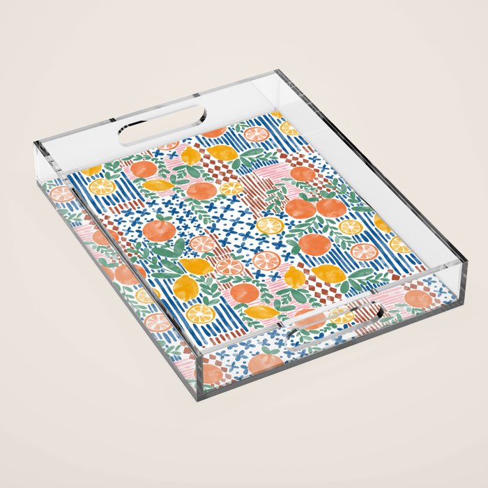 Mediterranean Fusion Citrus Acrylic Tray Gallery Image 1