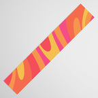 Wavy Loops Retro Abstract Pattern in Hot Pink Magenta Orange Mustard Table Runner Gallery Image 3