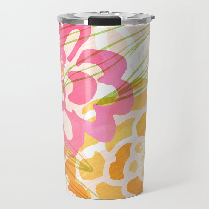Bouquet of Love Floral Pattern Travel Mug Gallery Image 1