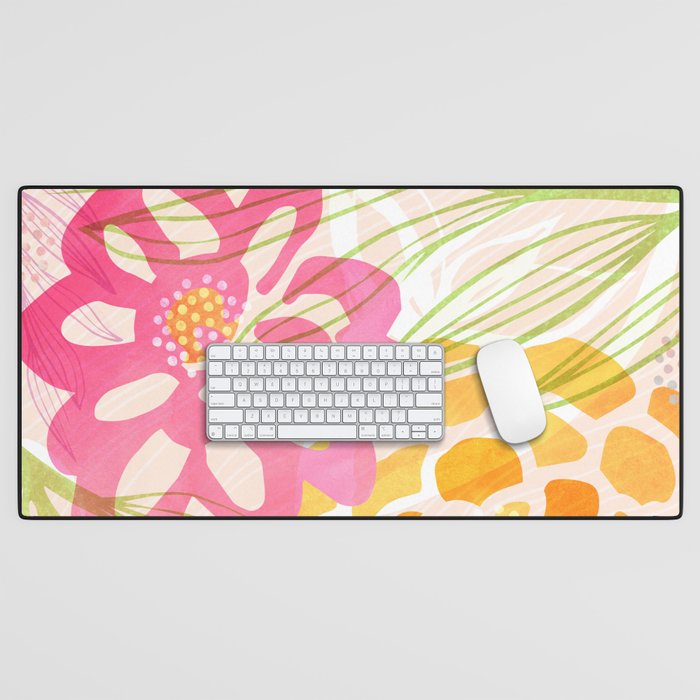 Bouquet of Love Floral Pattern Desk Mat Gallery Image 1