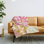 Bouquet of Love Floral Pattern Throw Blanket Gallery Image 1