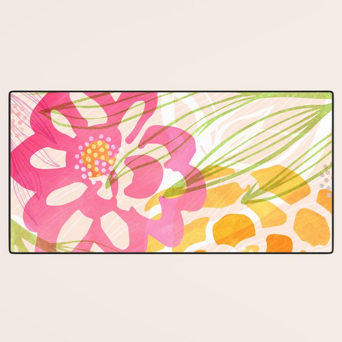 Bouquet of Love Floral Pattern Desk Mat Gallery Image 3