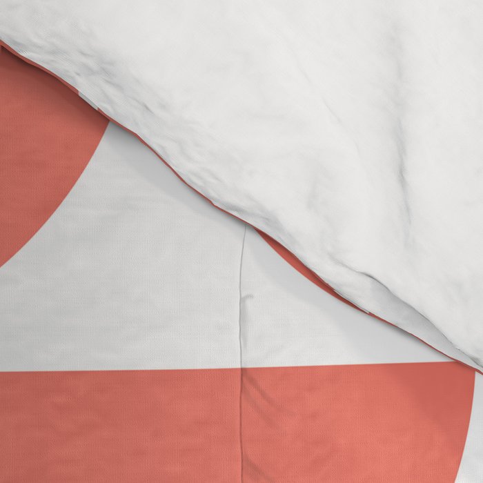 Mid Century Modern Geometric 04 Living Coral Comforter Gallery Image 4