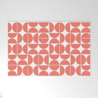 Mid Century Modern Geometric 04 Living Coral Welcome Mat Gallery Image 1