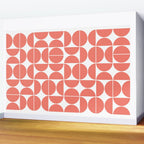 Mid Century Modern Geometric 04 Living Coral Wall Mural Gallery Image 2