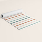 sunset stripes in terra cotta and jade Yoga Mat Gallery Image 2