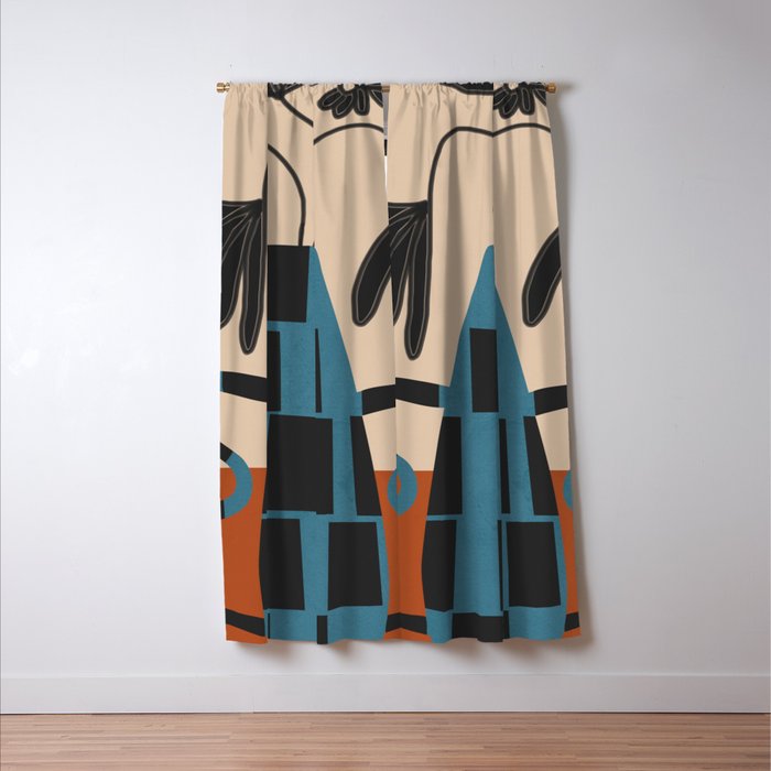 Modern Botanicals No 3 Window Curtain Gallery Image 3