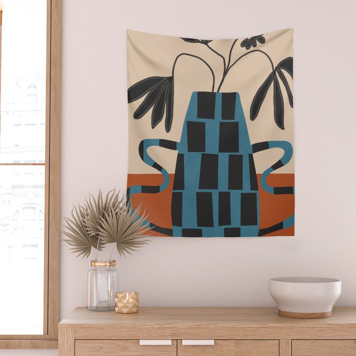 Modern Botanicals No 3 Wall Tapestry Gallery Image 2