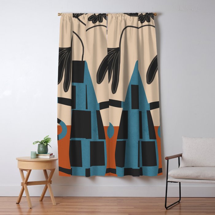 Modern Botanicals No 3 Window Curtain Gallery Image 1