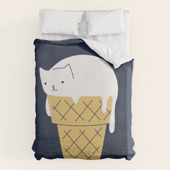Meowlting kitty 1 Duvet Cover Gallery Image 1