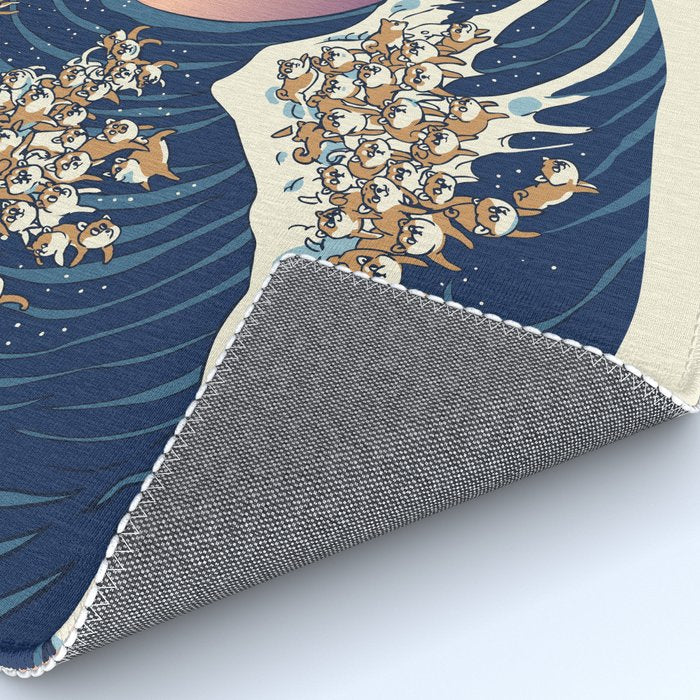 The Great Wave of Shiba Inu Rug Gallery Image 4