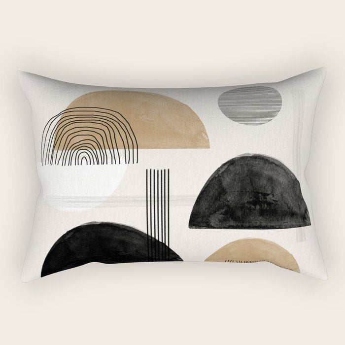 Paper Collage Art Rectangular Pillow Gallery Image 1