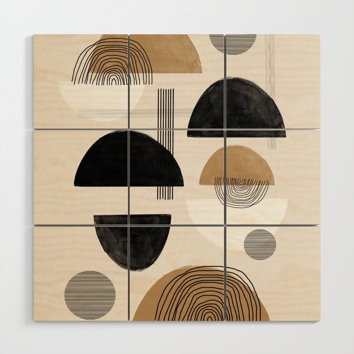 Paper Collage Art Wood Wall Art Gallery Image 1