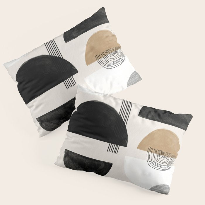 Paper Collage Art Pillow Sham Gallery Image 1