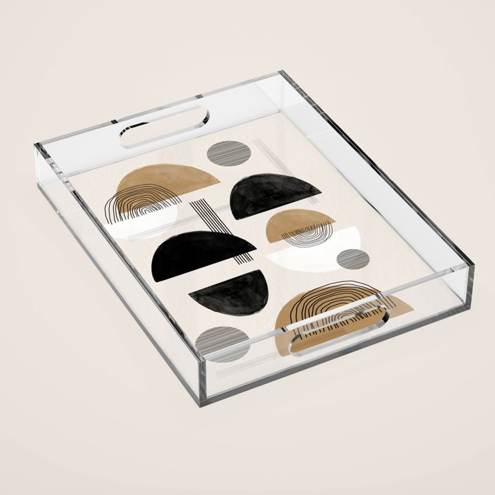 Paper Collage Art Acrylic Tray Gallery Image 1