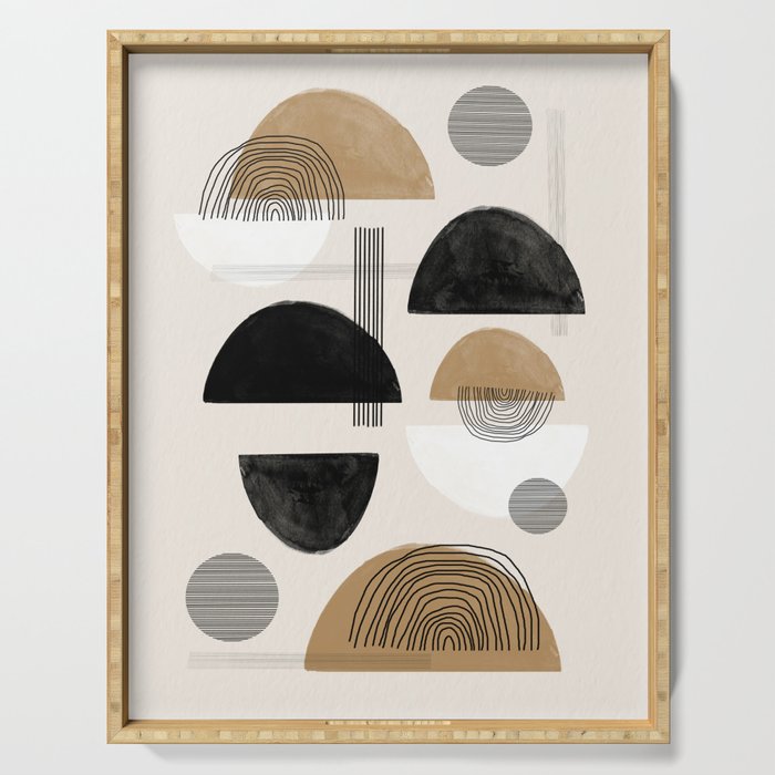 Paper Collage Art Serving Tray Gallery Image 1