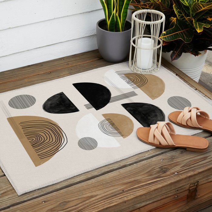 Paper Collage Art Outdoor Rug Gallery Image 2