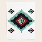 Southwest Santa Fe Geometric Tribal Indian Pattern Poster Gallery Image 4