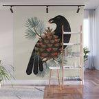 Bird & Berries Wall Mural Gallery Image 1