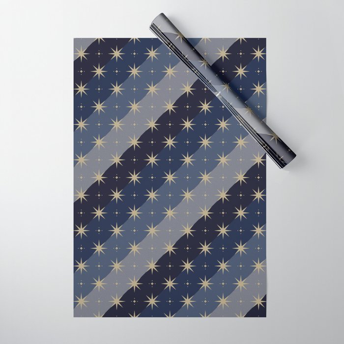 Blue OmbrÃ© â Celestial Coronation Wrapping Paper Gallery Image 1