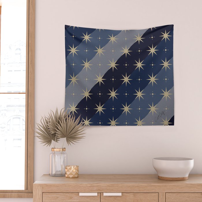 Blue OmbrÃ© â Celestial Coronation Wall Tapestry Gallery Image 2
