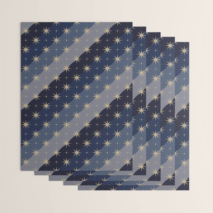 Blue OmbrÃ© â Celestial Coronation Wrapping Paper Gallery Image 3
