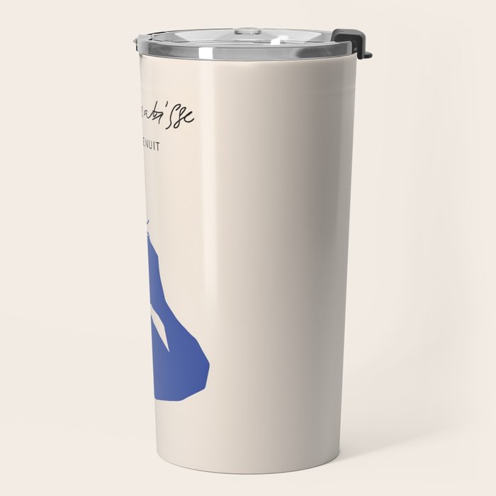 Henri Matisse 'The Night Cat' Blue Feline Abstract Figure Art Travel Mug Gallery Image 2