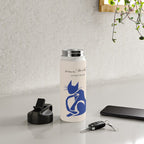 Henri Matisse 'The Night Cat' Blue Feline Abstract Figure Art Water Bottle Gallery Image 4
