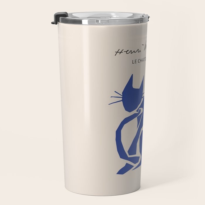 Henri Matisse 'The Night Cat' Blue Feline Abstract Figure Art Travel Mug Gallery Image 3