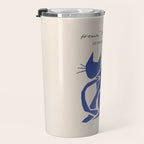 Henri Matisse 'The Night Cat' Blue Feline Abstract Figure Art Travel Mug Gallery Image 3
