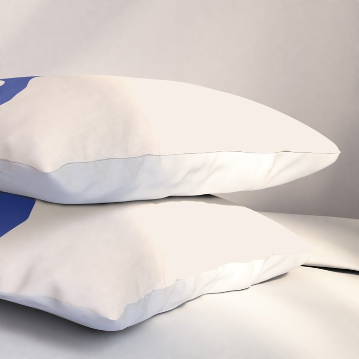 Henri Matisse 'The Night Cat' Blue Feline Abstract Figure Art Pillow Sham Gallery Image 3