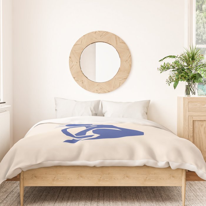 Henri Matisse 'The Night Cat' Blue Feline Abstract Figure Art Duvet Cover Gallery Image 3