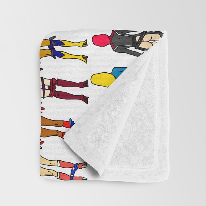 Superhero Butts - Girls Superheroine Butts LV Throw Blanket Gallery Image 3