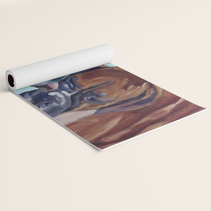 Kissing Boxers Dogs Portrait Yoga Mat Gallery Image 2