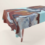Kissing Boxers Dogs Portrait Tablecloth Gallery Image 1