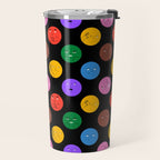 Funny colorful cartoon character face pattern Travel Mug Gallery Image 2