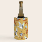 Japanese Ornate Heron Pattern Saffron Gold II Wine Chiller Gallery Image 2