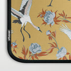Japanese Ornate Heron Pattern Saffron Gold II Laptop Sleeve Gallery Image 3