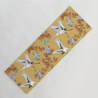 Japanese Ornate Heron Pattern Saffron Gold II Yoga Mat Gallery Image 1