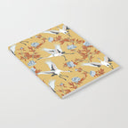 Japanese Ornate Heron Pattern Saffron Gold II Notebook Gallery Image 2