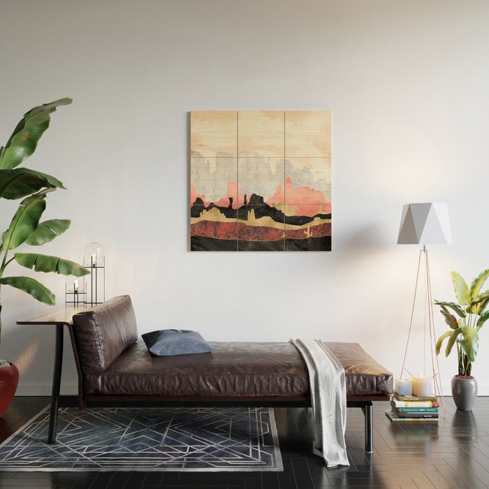 Distant Desert Wood Wall Art Gallery Image 2