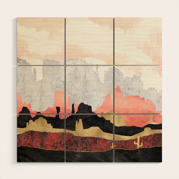 Distant Desert Wood Wall Art Gallery Image 1